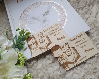 Personalised First Holy Communion Magnets, Thank You Gift Keepsake, For Boy or Girl, Save the Date