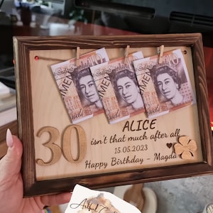 Personalisierter lustiger gravierter Geburtstagsrahmen - perfektes personalisiertes Geschenk, einzigartig geben Geld für Geburtstag