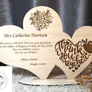 Personalised Freestanding Heart, Wooden Heart Gift, Heart Statue, Valentine’s Day, Mother&#39;s Day, Anniversary Gifts, Thank You Gift, Keepsake