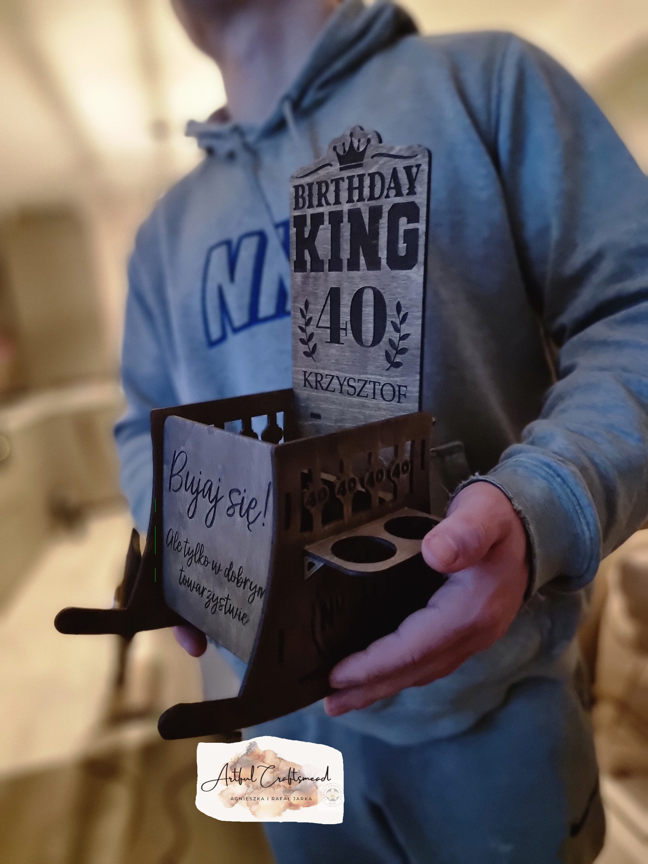 Personalized Engraved Rocking Chair, Rack Holder for Alcohol and ...