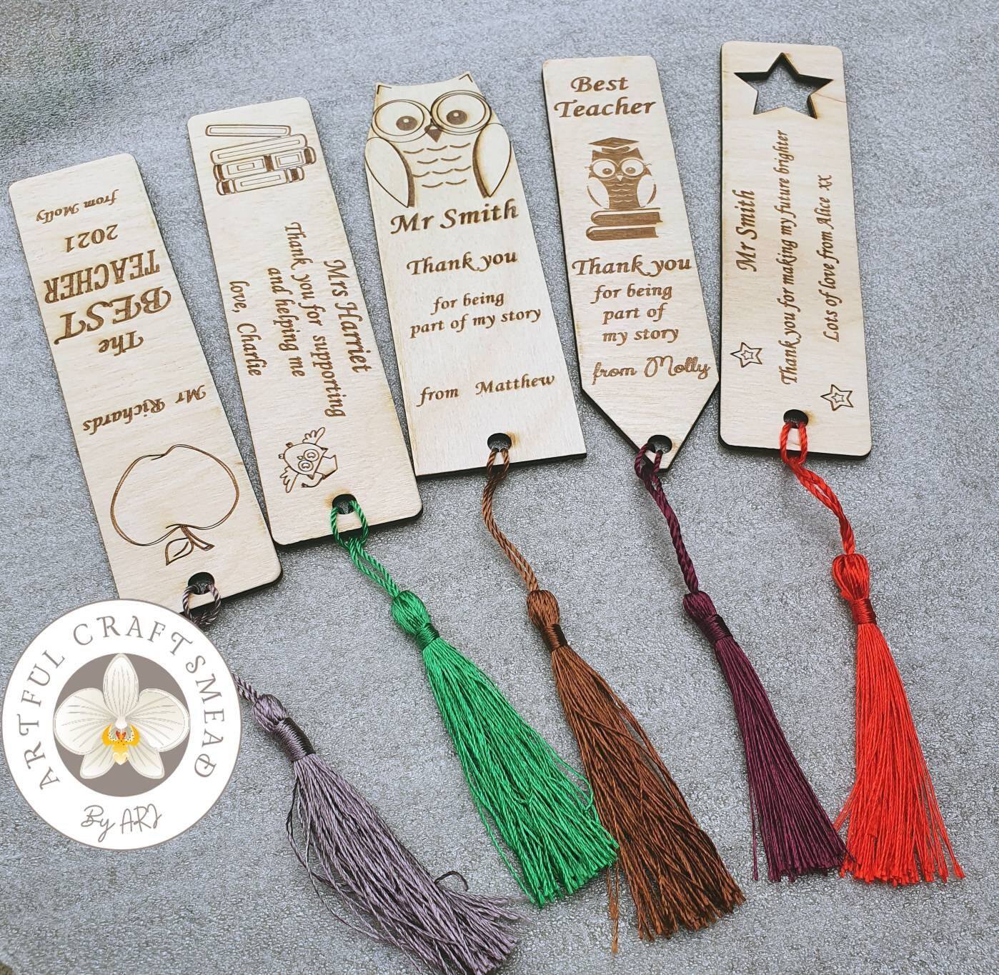 Personalised Bookmarks Thank You Teacher Gift Teaching - Etsy UK