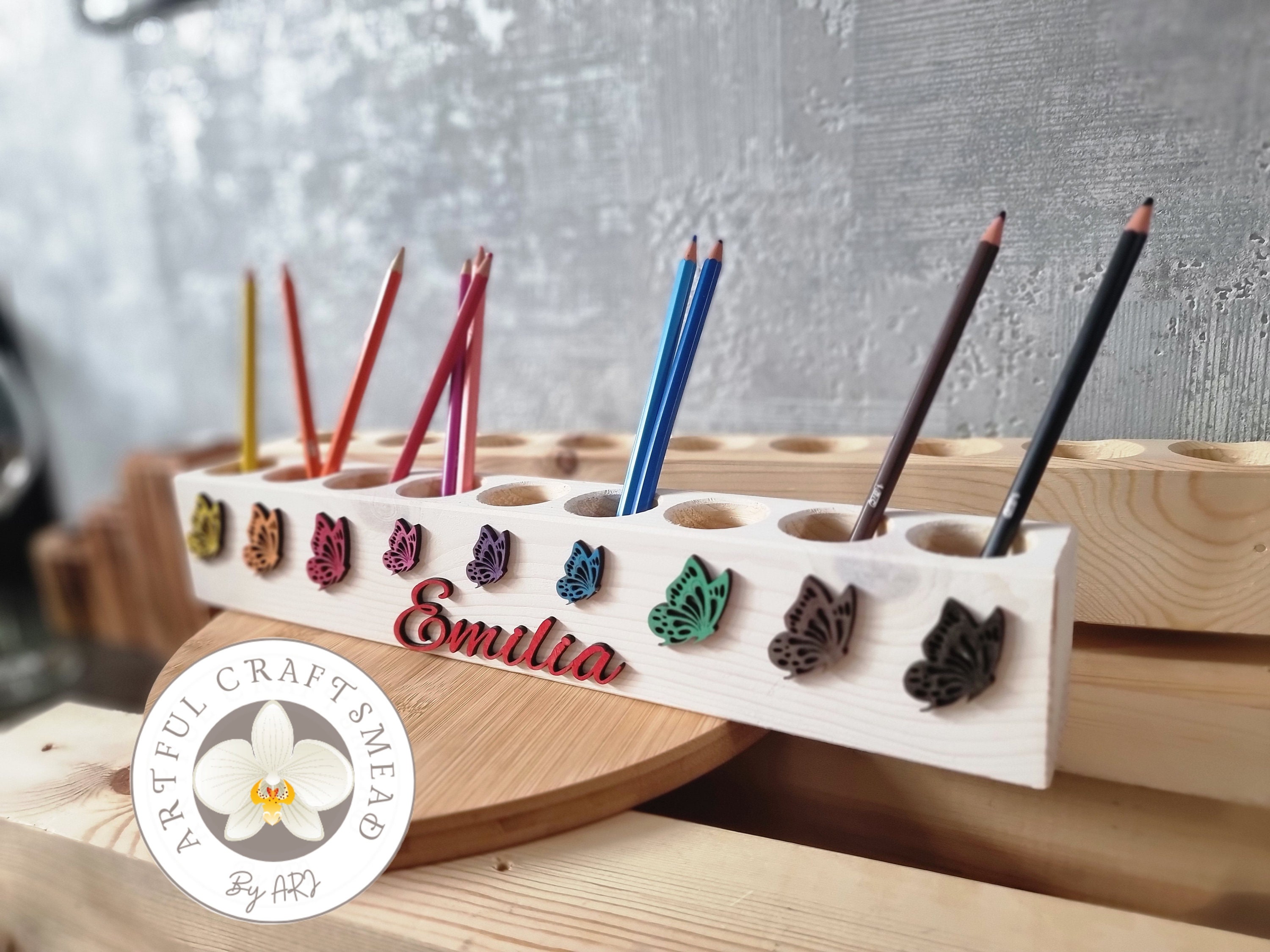 Pencil Benches, Art Sets, Pencil Holders, Colouring Station, Kids Crayon  Sets, Personalised Desk Tidy, Artist Pencils, Drawing Kits, Gifts, 