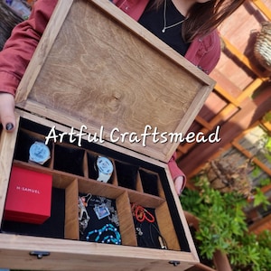 Personalized Jewelry and Watch Box, Custom With Name And Quotes, Wooden Box Gift For All Occasion