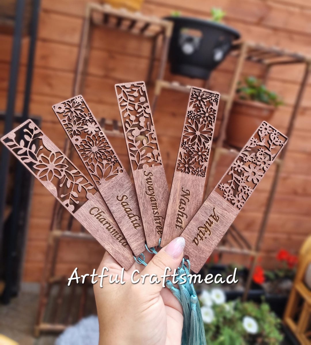 Personalised Engraved Wooden Bookmark, Gift for a Book Lover, Mum Dad ...