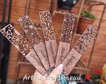 Gepersonaliseerde gegraveerde houten bladwijzer, cadeau voor een boekenliefhebber, cadeau moeder vader, verjaardagscadeau voor vriend, aangepaste bladwijzer, pensioencadeau,