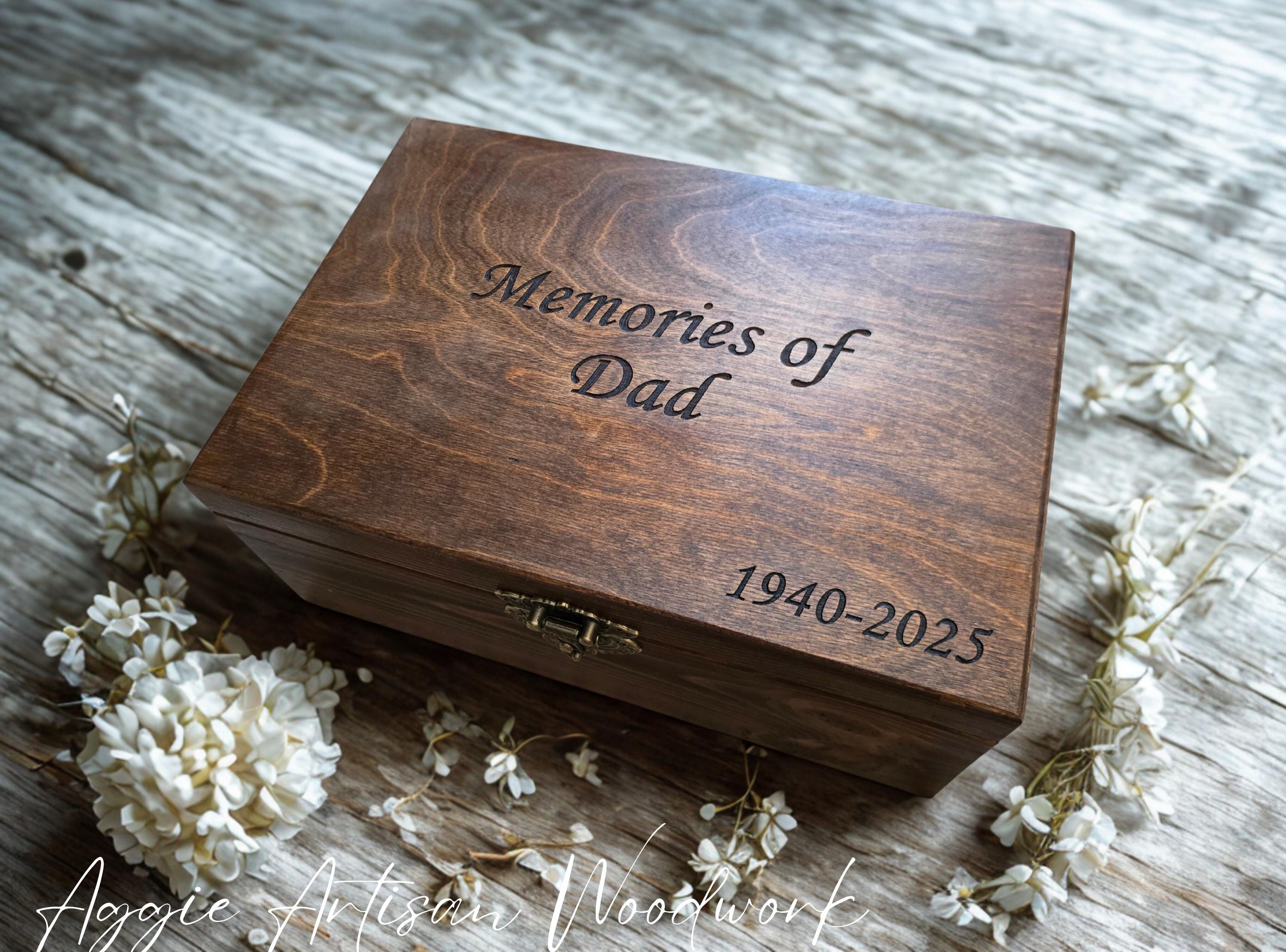 Memorial Box Script Personalised Memory Box | Wooden Memorial Keepsake Box | Handmade ...