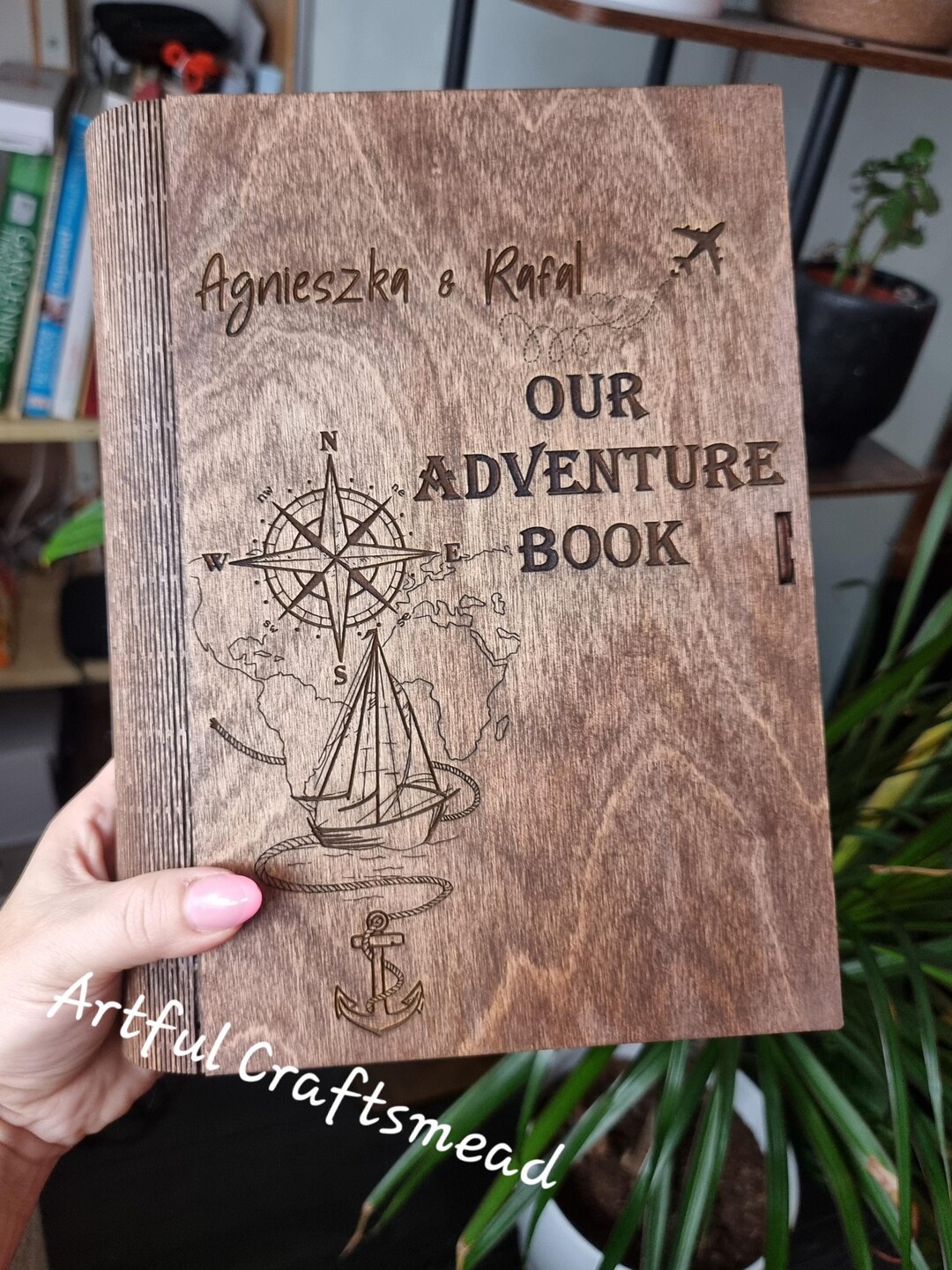 Personalised Wooden Memory Box – Our Adventure Book Gift – Custom ...