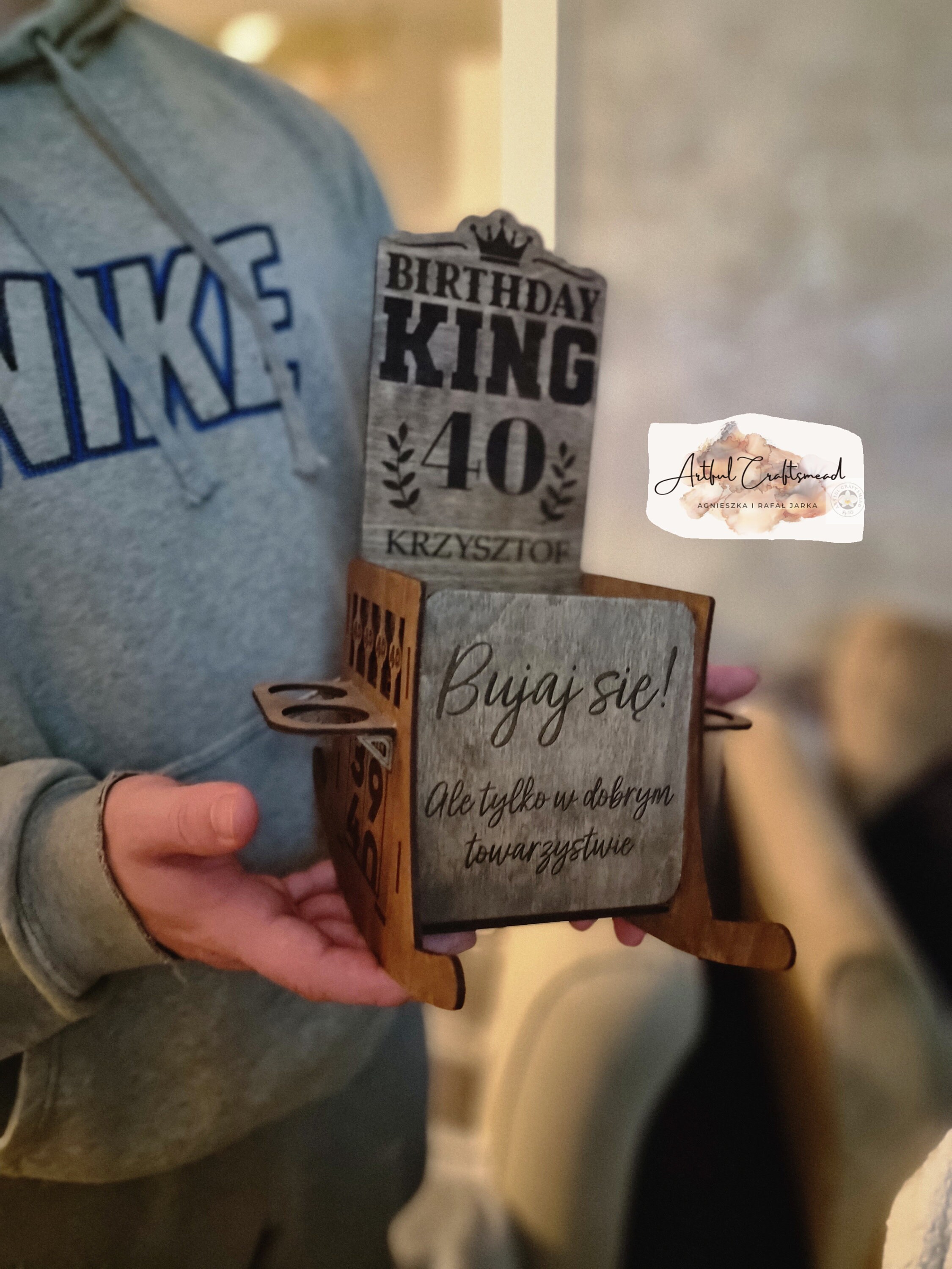 Personalized Engraved Rocking Chair, Rack Holder for Alcohol and ...
