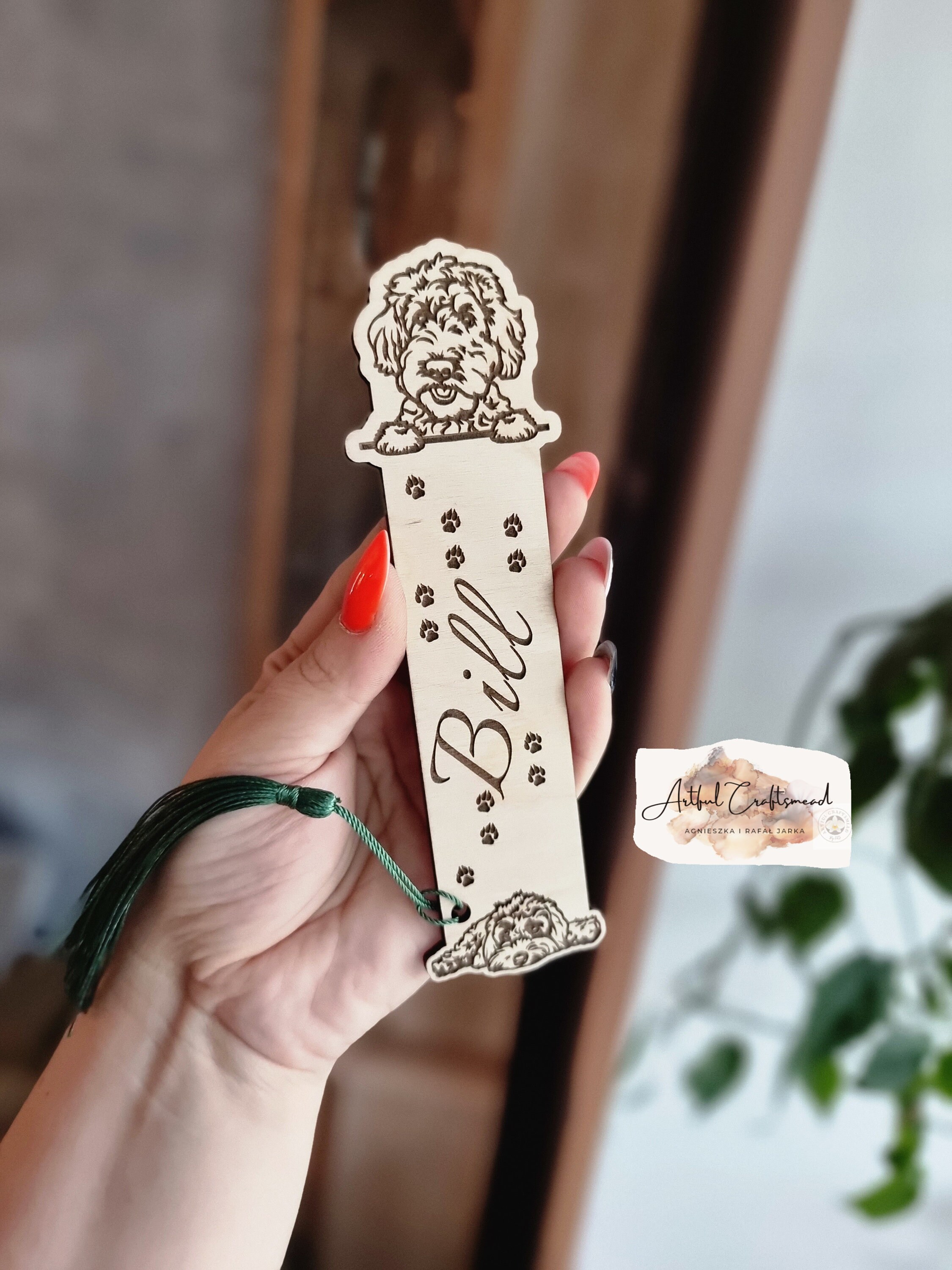 Personalised Wooden Bookmark, Gift for a Book Lover, Mum Dad Gift ...