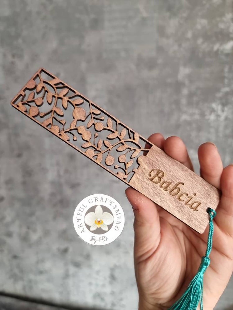 Personalised Engraved Wooden Bookmark, Gift for a Book Lover, Mum Dad ...
