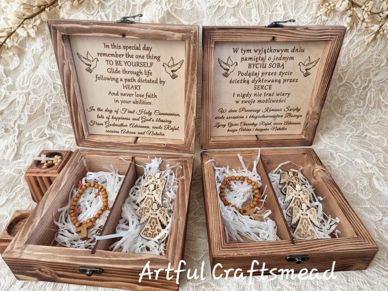 Large Personalised First Holy Communion Wooden Box | Handmade Keepsake ...