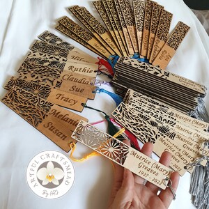 Personalised Engraved Wooden Bookmark, Gift for a Book Lover, Mum Dad ...