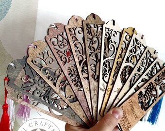 Personalised Wooden Bookmarks, Christmas Xmas Bookmarks Gift Idea, Custom Gift, Reader Gift, Festive Christmas, Mum Dad Birthday Retirement