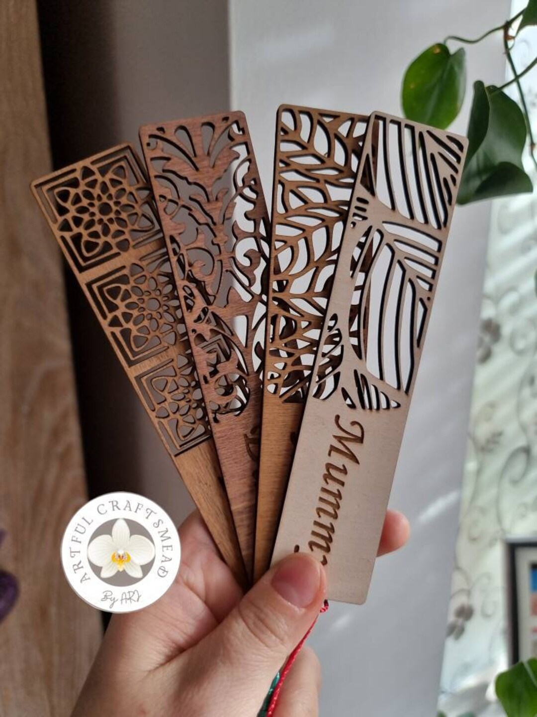 Personalised Engraved Wooden Bookmark, Gift for a Book Lover, Mum Dad ...