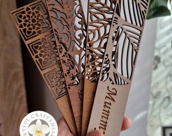 Gepersonaliseerde gegraveerde houten bladwijzer, cadeau voor een boekenliefhebber, cadeau moeder vader, verjaardagscadeau voor vriend, aangepaste bladwijzer, pensioencadeau,