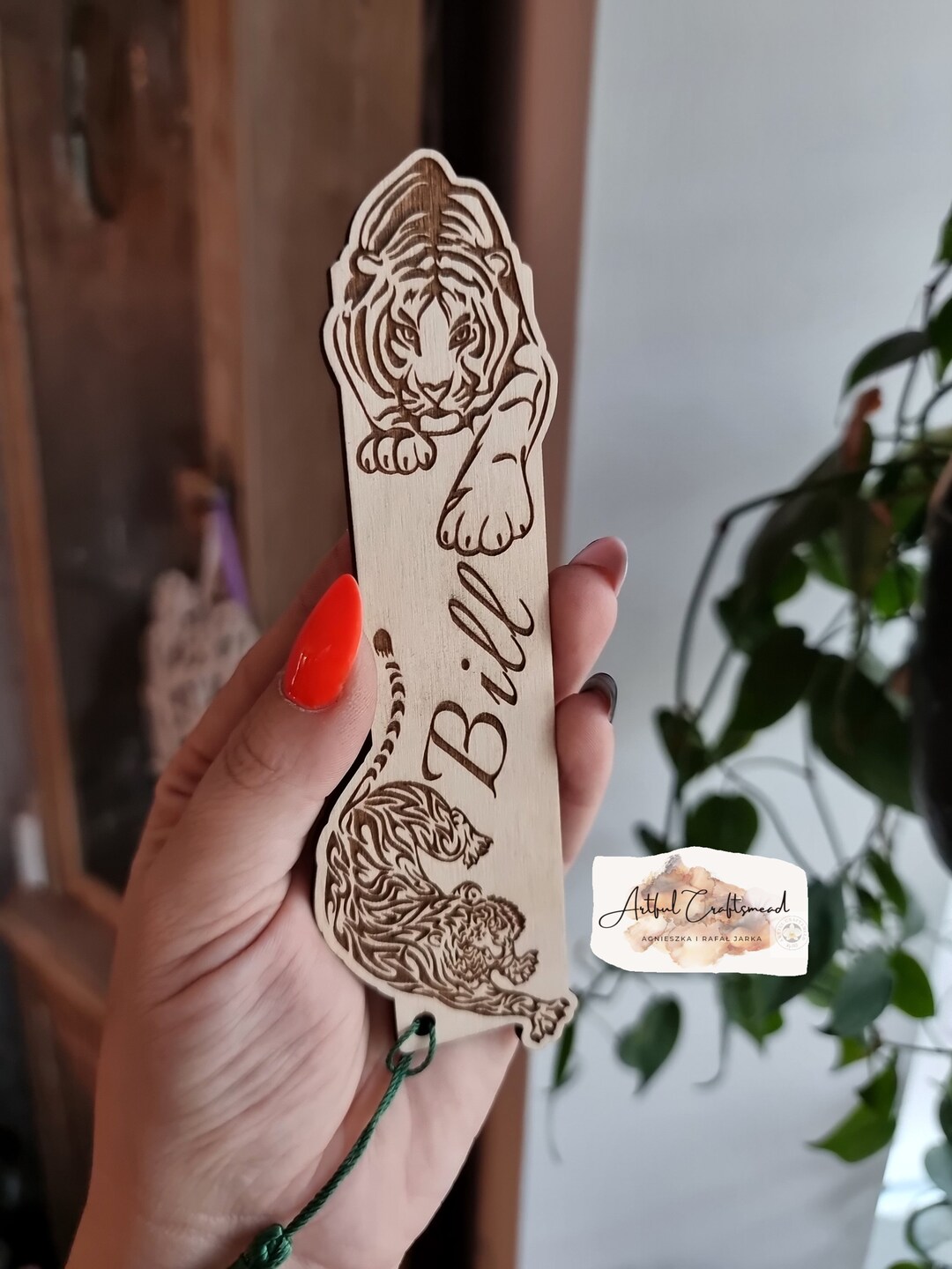 Personalised Wooden Bookmark, Gift for a Book Lover, Mum Dad Gift ...