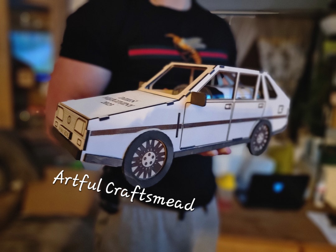 Wooden Alco Car, Personalised for All Occasion, Two Alcohol Bottle Car ...