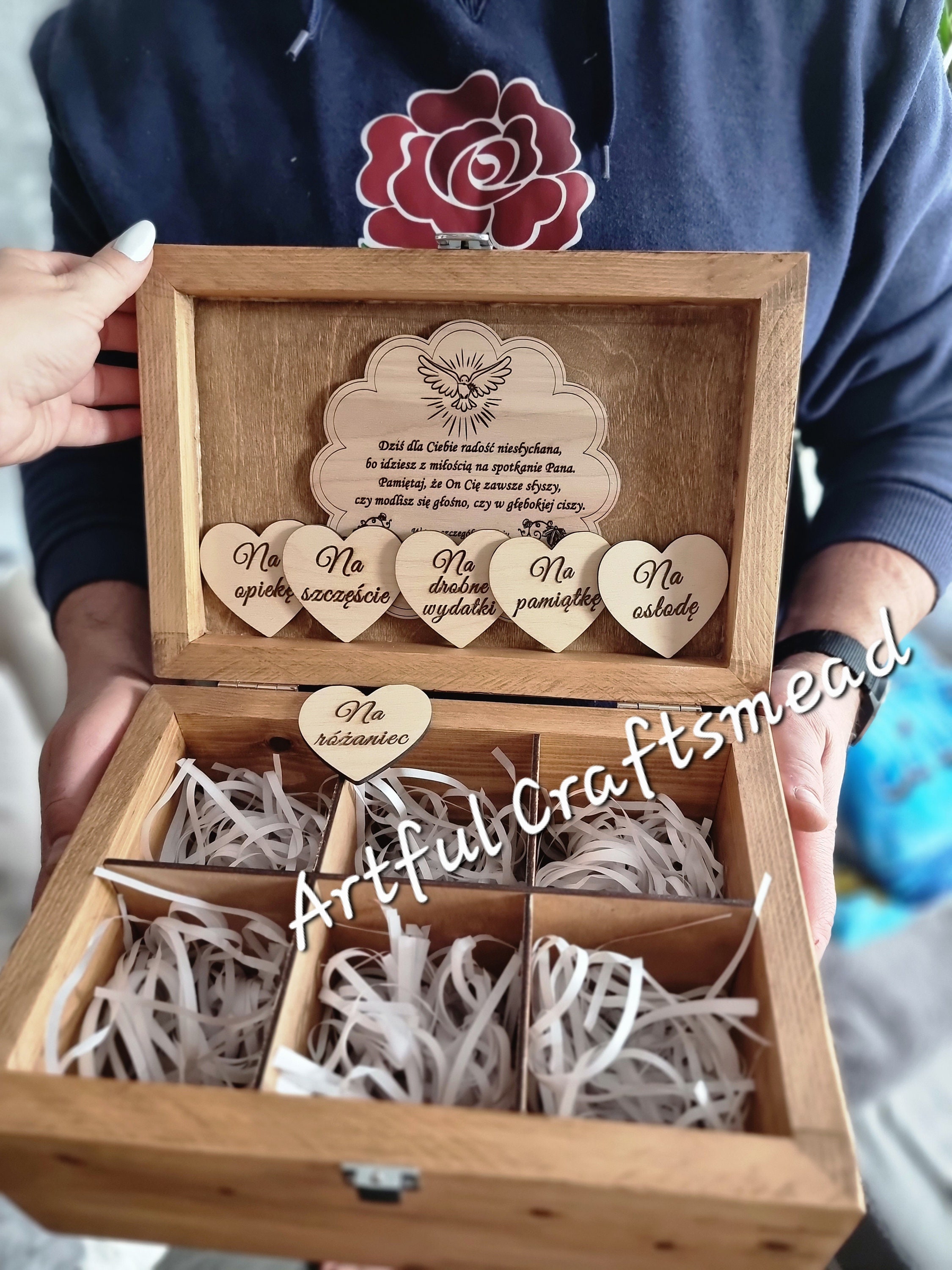 First Holy Communion Solid Wood Box for Money and Other Small Gifts ...