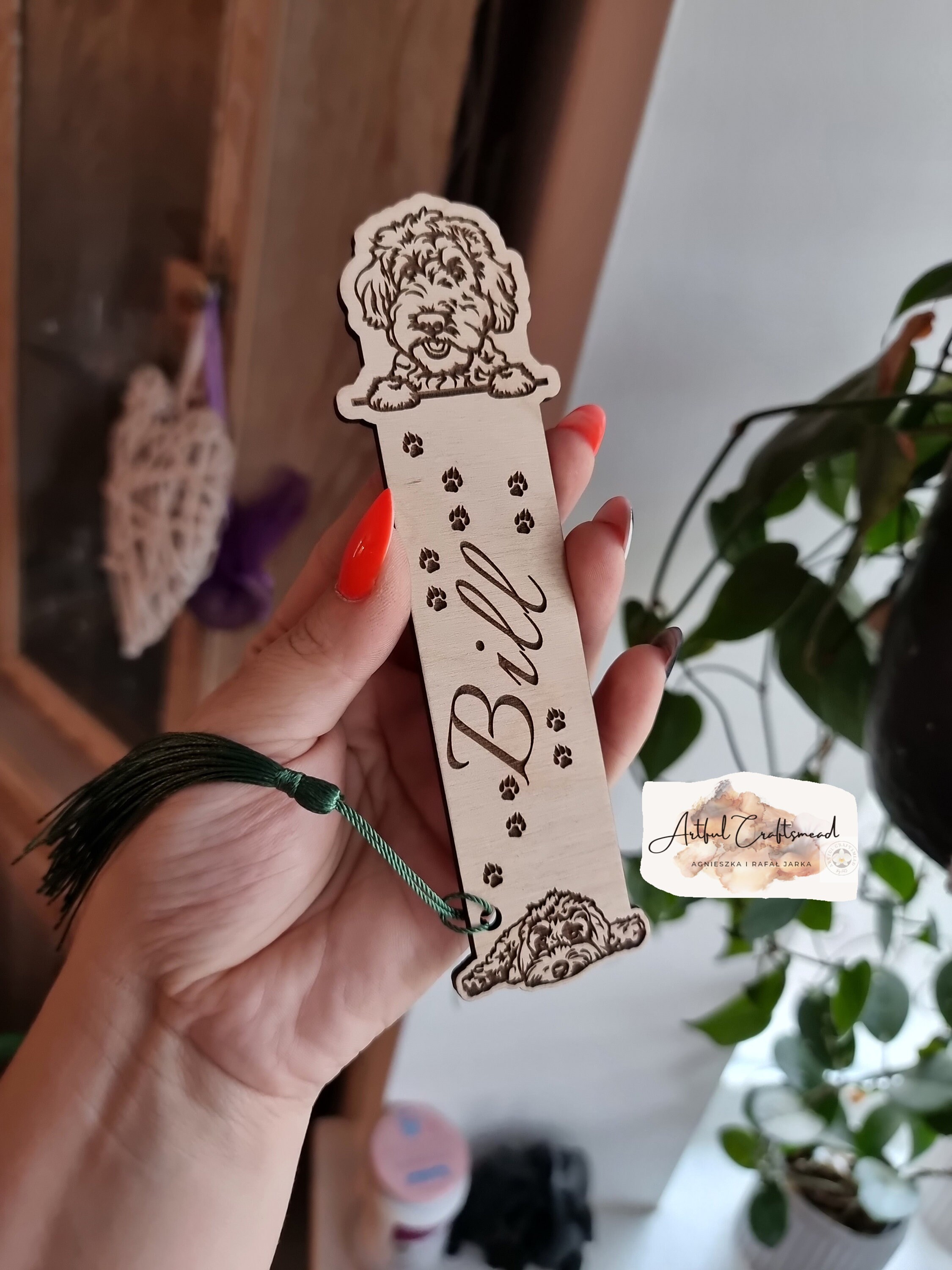 Personalised Wooden Bookmark, Gift for a Book Lover, Mum Dad Gift ...