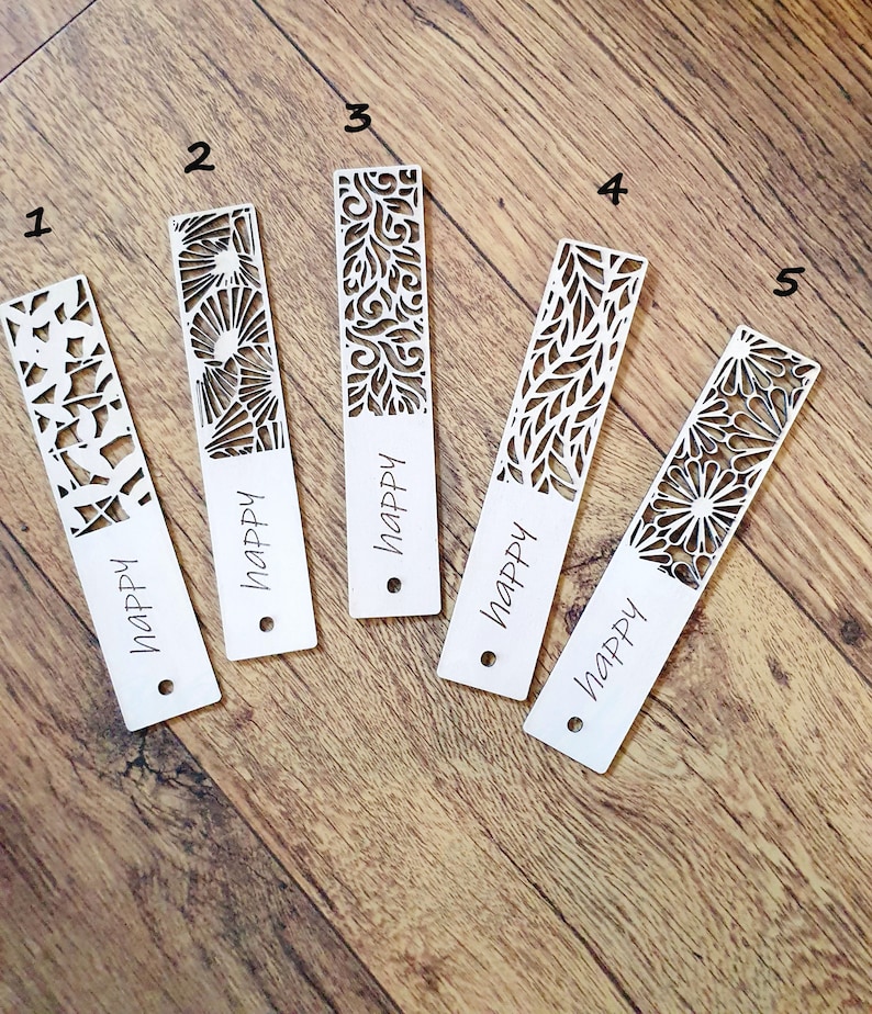 Personalised Wooden Bookmark • Engraved Book Lover Gift • Custom Name ...