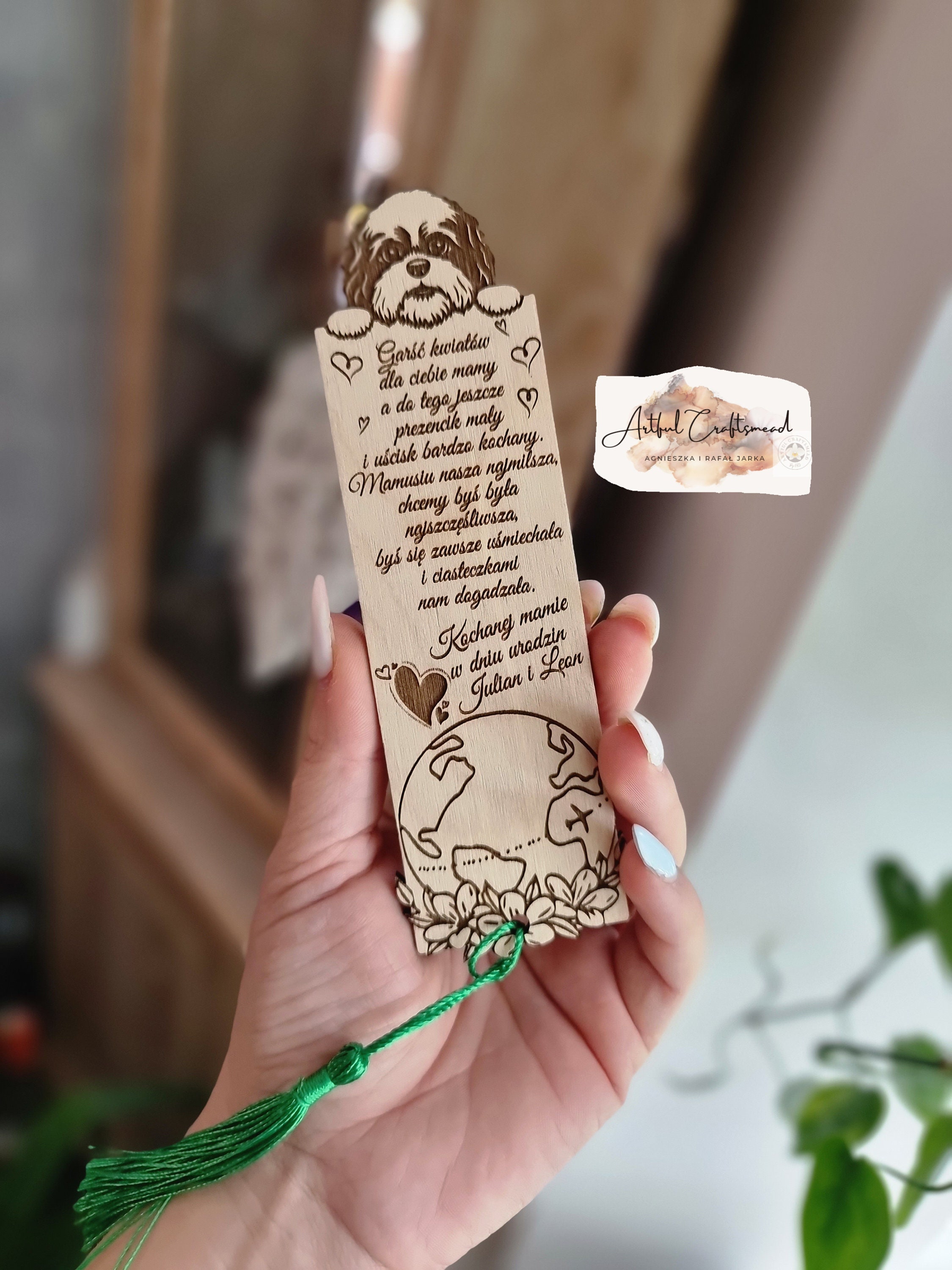 Personalised Engraved Wooden Bookmark, Gift for a Book Lover, Mum