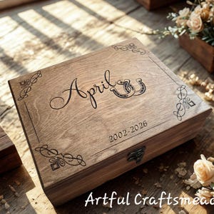 Personalised Handcrafted Wooden Memory Box for Your Beloved Horse, Wood Box With Name For Keepsake