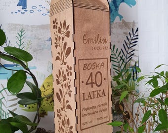 Personalized Plywood Wine Box - Perfect Birthday Gift, Wooden Wine Box For All Occasions With Name And Message