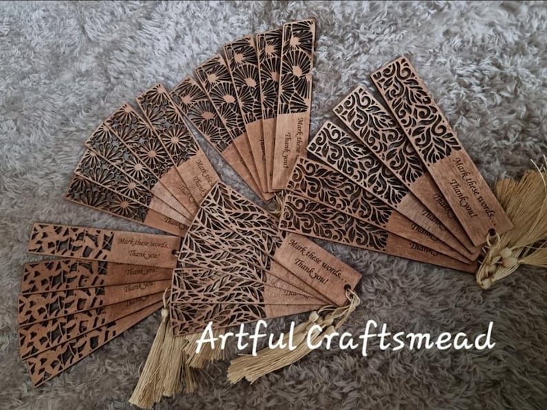 Personalised Wooden Bookmark • Engraved Book Lover Gift • Custom Name ...