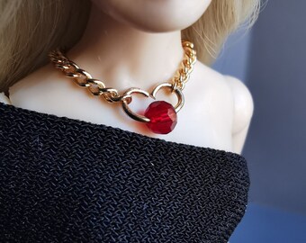 Collar único de oro y plata para muñecas en miniatura como Heidi Ott, Azone, Zjakazumi, TBLeague Phicen y otras muñecas a escala de 5,5 pulgadas.