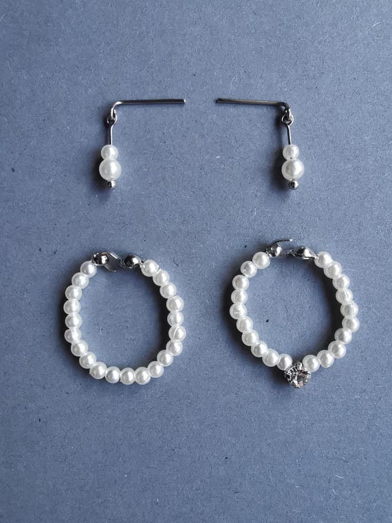 YONGMAN Juego de collar de perlas cultivadas de agua dulce de calidad AAA incluye impresionante pulsera y aretes de tuerca y caja de regalo de lujo para mujer YONGMAN Juego de collar de perlas cultivadas de agua dulce de calidad AAA incluye impresionante pulsera y aretes de tuerca y caja de regalo de lujo para mujer