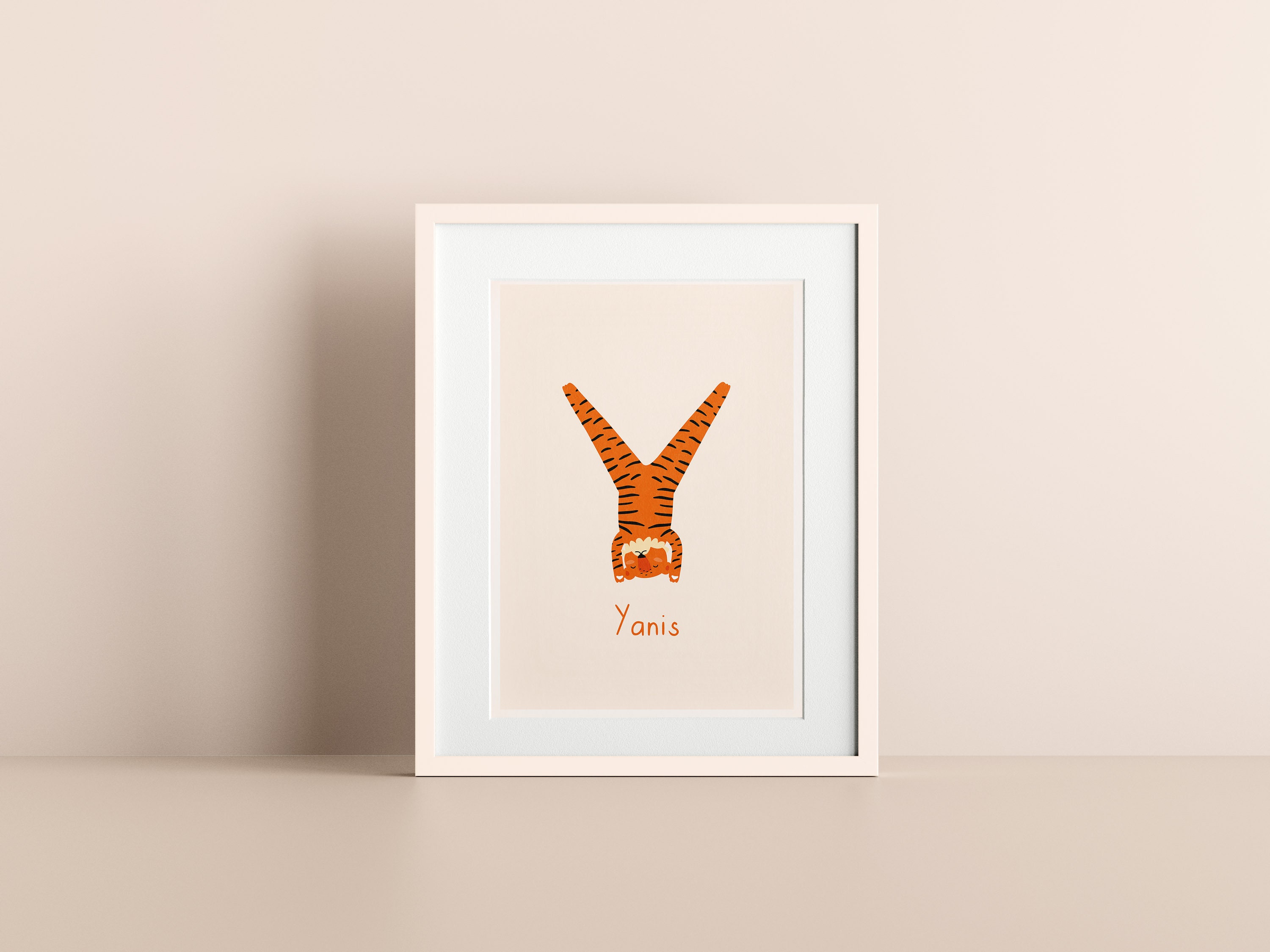 Affiche Personnalisée Alphabet Lettre Y I Poster Naissance Animaux | Affiche Bébé Initiale Enfant Pr