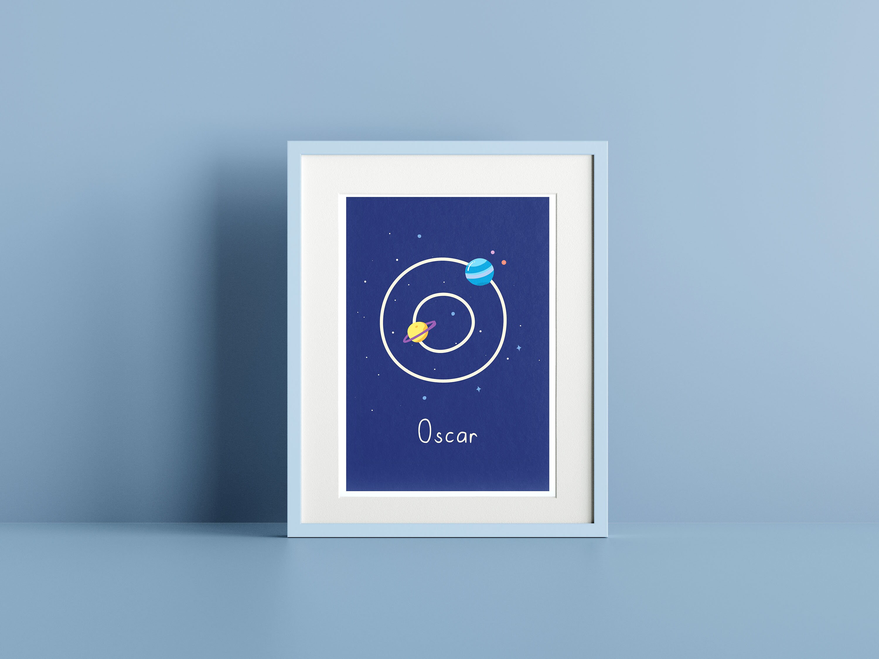 Affiche Personnalisée Alphabet Lettre O | Poster Naissance Espace Affiche Initiale Bébé Enfant I Pré