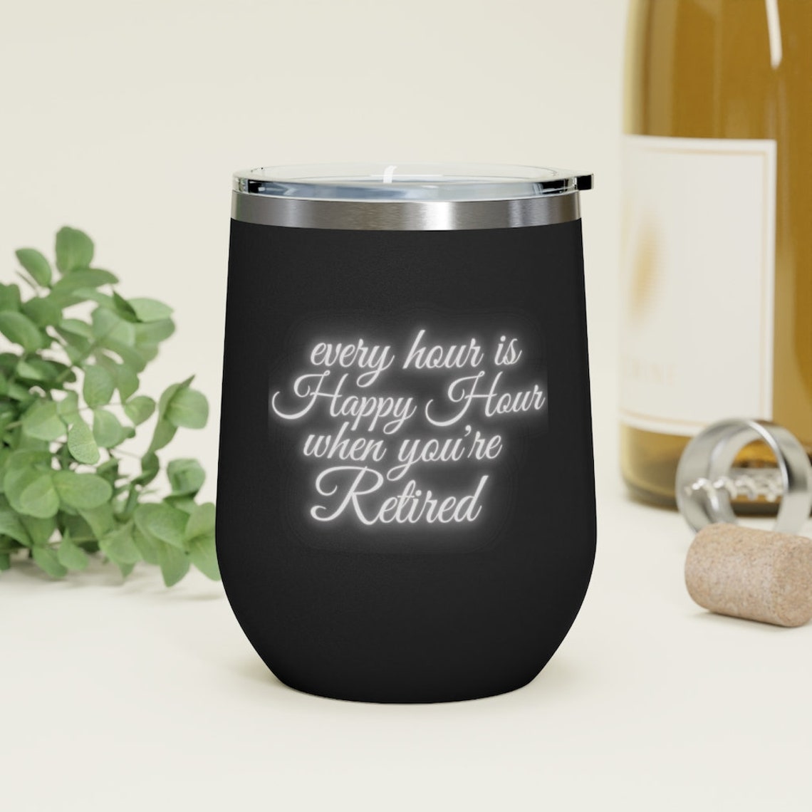 Vaso De Vino Para La Jubilaci n Cada Hora Es Happy Hour Copa Etsy Espa a
