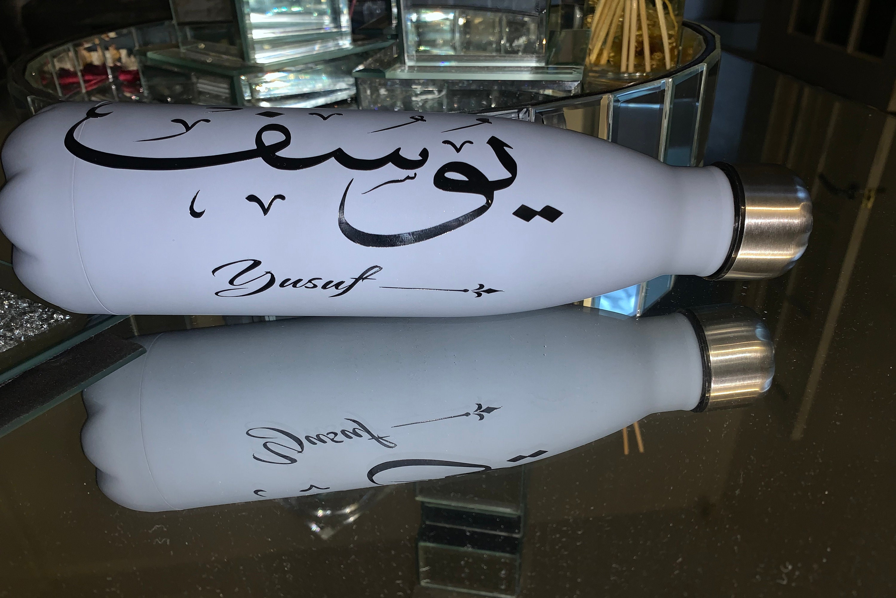 Arabic and English personalised thermos Etsy