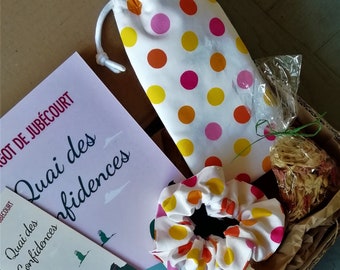 Orange summer box - 100% feel-good women's gift - novel - darling - glasses case - dried petals