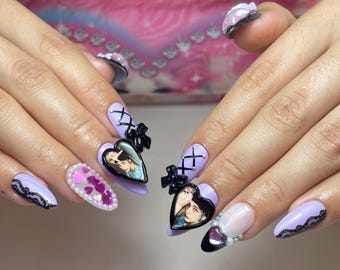 TXTヨンジュンネイル | K-POPネイル | ネイル爪を押す |ファンアート