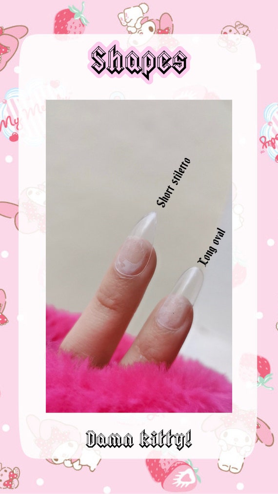 Nekopara Nails 1 Damn Kitty Press on Nails Fake Nails 