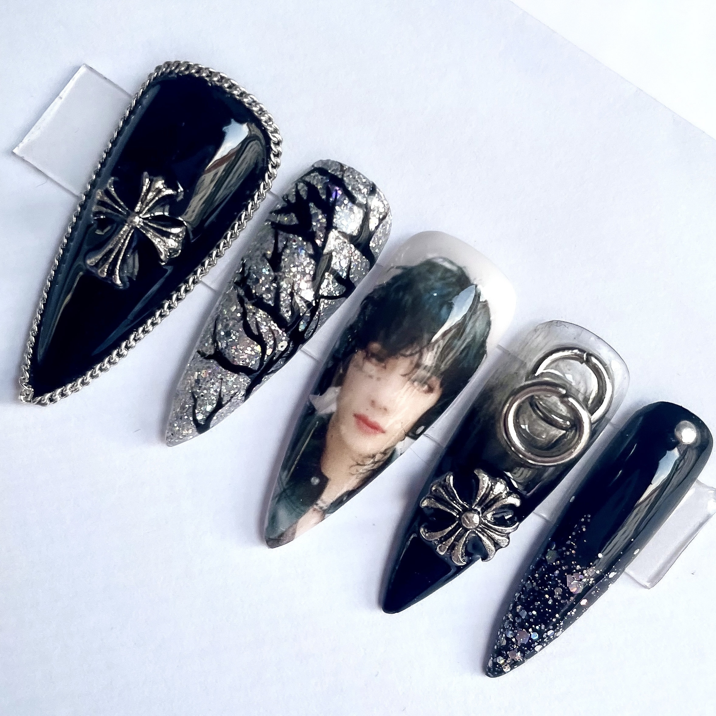 BTS V Nails Kim Taehyung Nails BTS Nails Kpop Nails | Etsy
