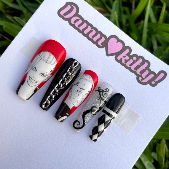 Drken press on nails nails press on nails anime nails - Etsy México