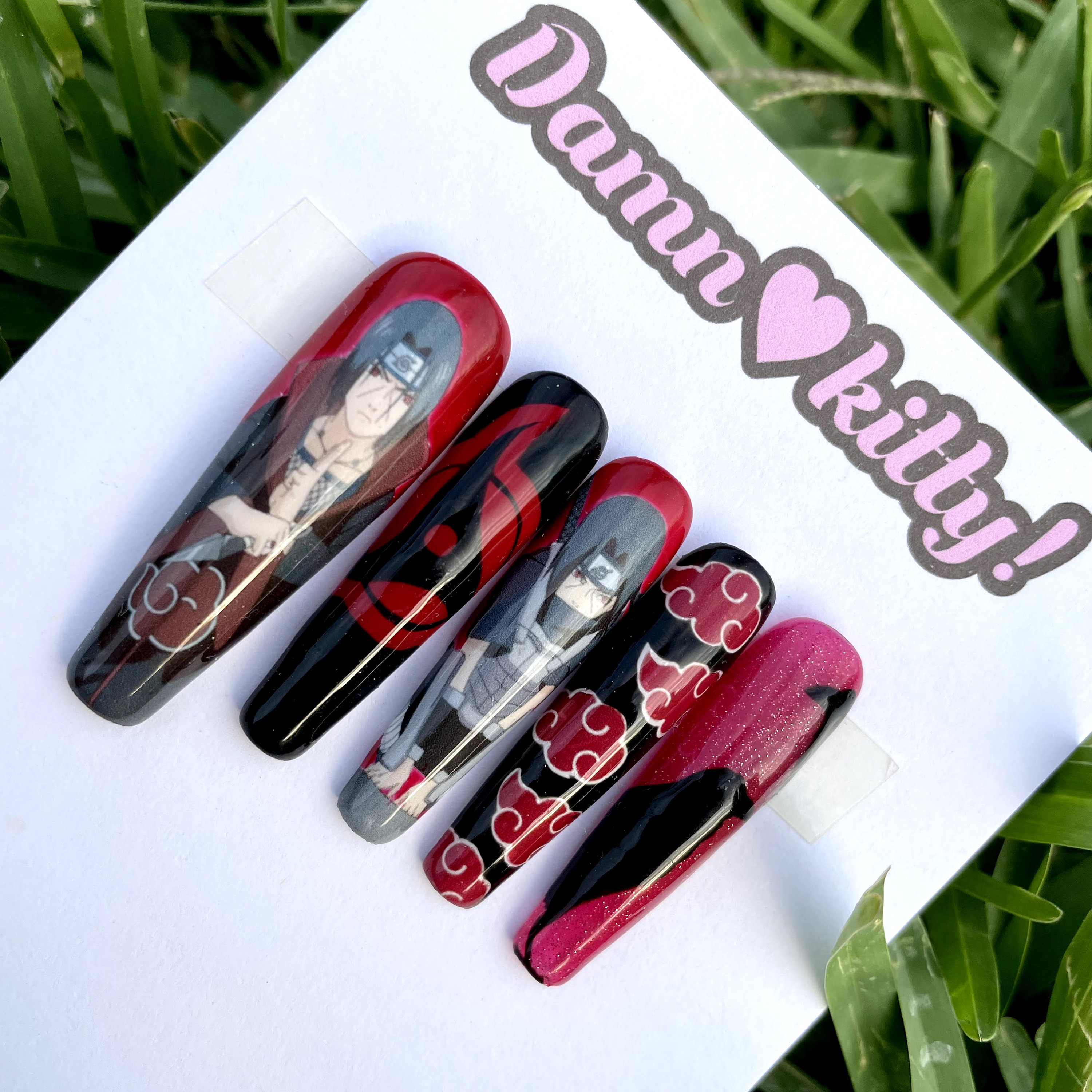 Itachi Uchiha Anime Nails Press on Nails Naruto Press on Etsy