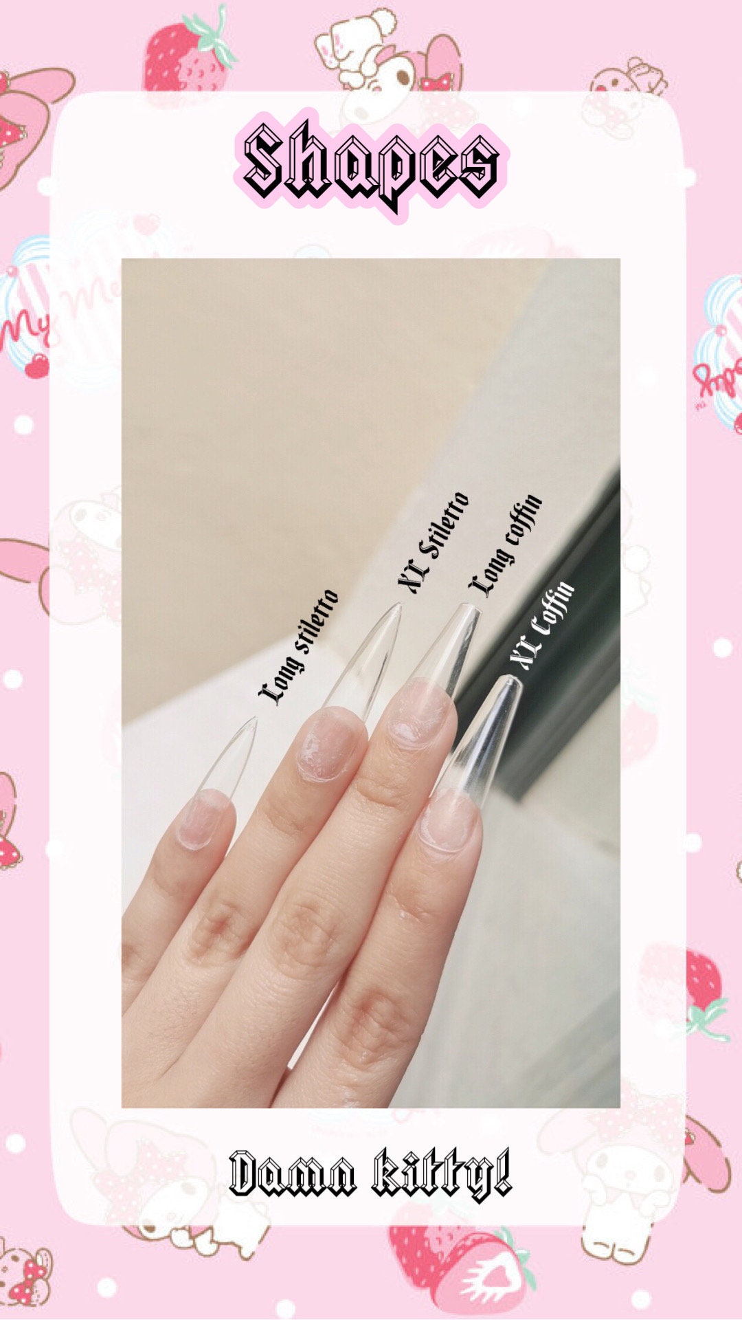 Nekopara Nails 1 Damn Kitty Press on Nails Fake Nails 