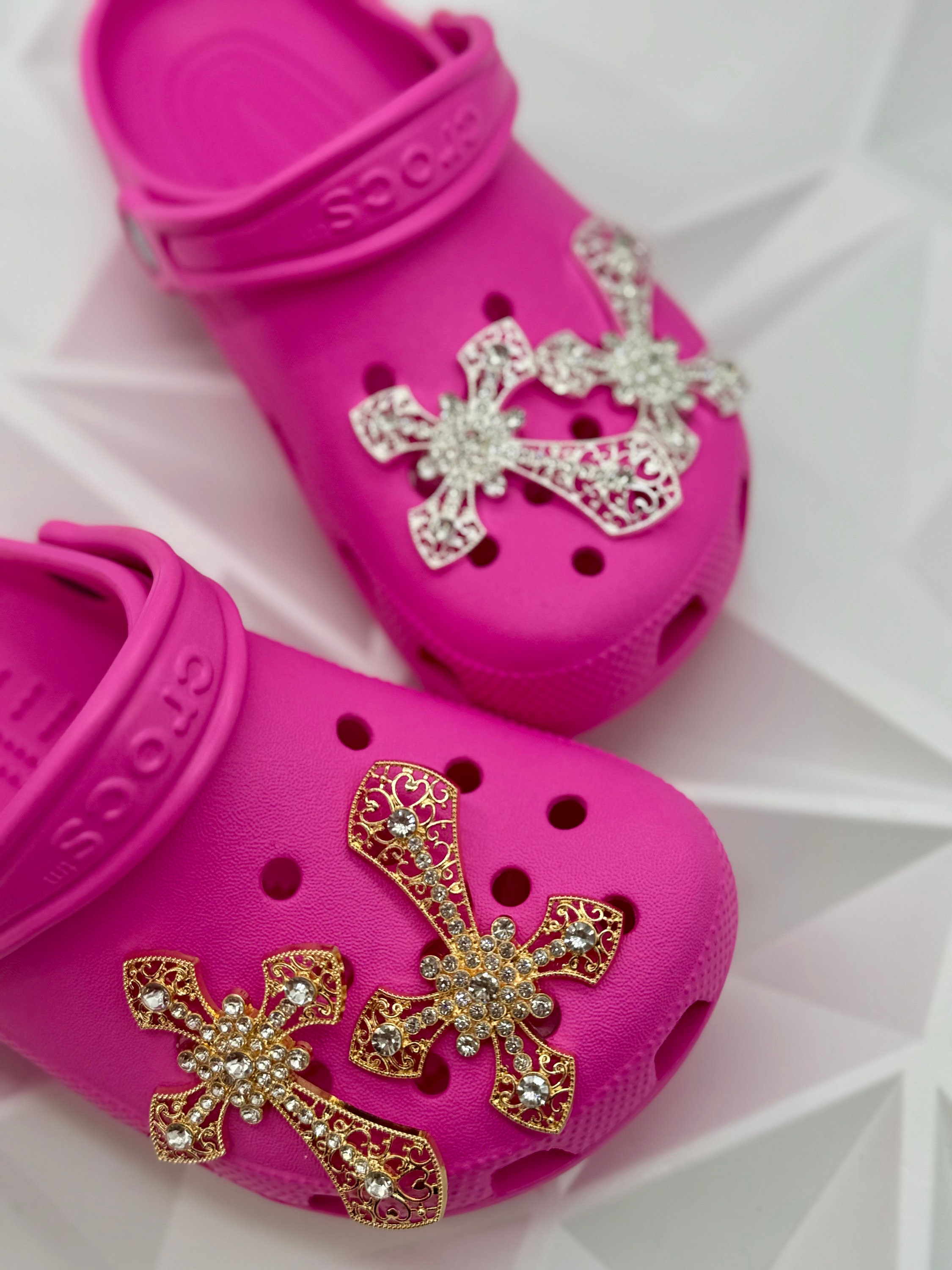 Rhinestone Cross Shoe Charm: Religious Shoe Decoration - Etsy
