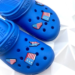 USA croc charms. 4th of July croc charms . American flag croc charms . Swim crocs charms