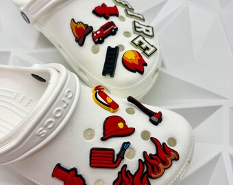 Firefighter Croc Charms: Ladder, Firetruck, Hydrant