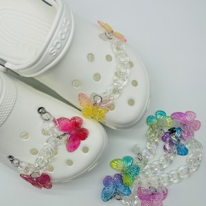 Butterfly crocs chain sold as a set of 2 .