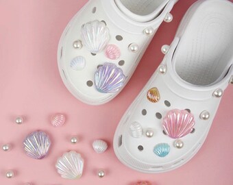 Sea Shell Mermaid Pearls Croc Charms Set of 20pcs