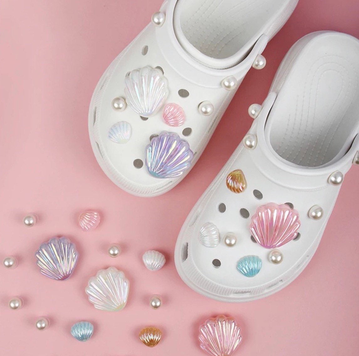 Pink Designer Electro Crocs With Designer Charms – PinkIce Novelty