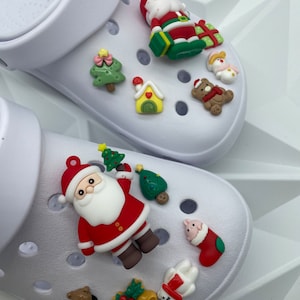 Christmas crocs charms set. Santa Claus crocs charms. Holiday crocs charms . Snowman croc charms . 11piece set.