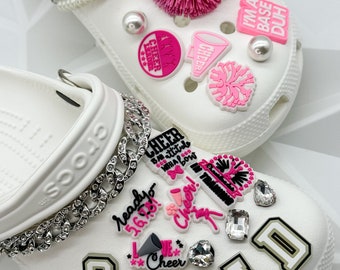 Cheer leaders croc charm, cheer crocs charms