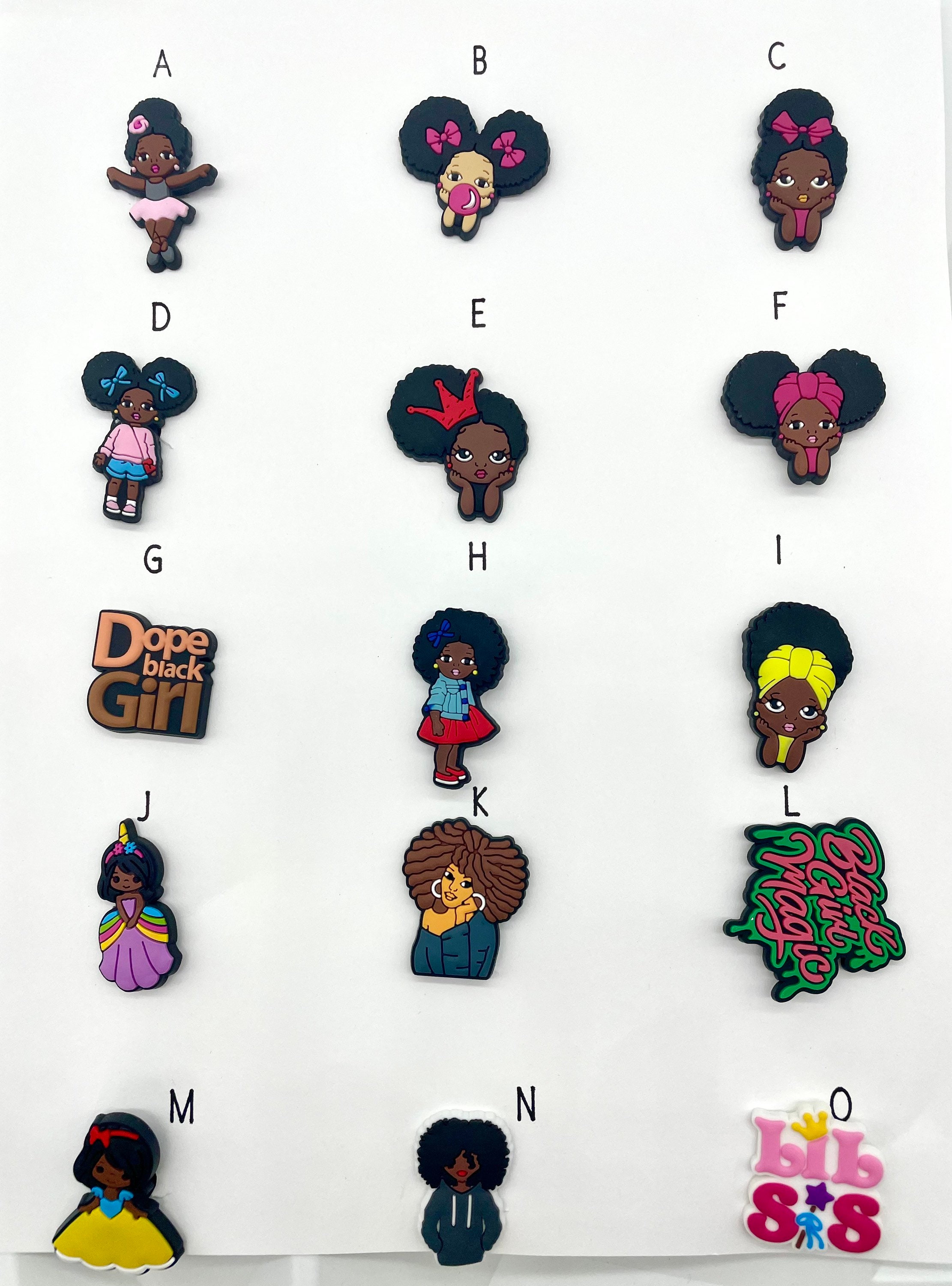 Black Croc Charms Black Girl Toddler Croc Charms. Baby Croc Etsy